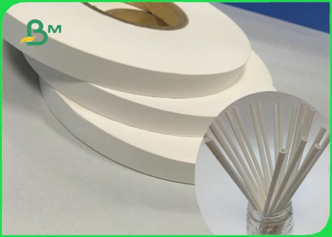 FDA Eco-friendly Disposable White Kraft Paper 60gsm 120gsm Making Straw Tubes