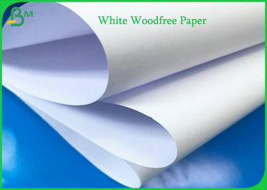 55g 60g 70g 80g Beyaz Woodfree Kağıt Rulo Egzersiz Kitap Için 100% Bakire Odun Hamuru