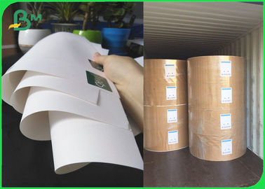 Ağartılmış Kraft Kağıt Ruloları 36 İnç 80gsm 120gsm Beyaz Ambalaj Kağıdı