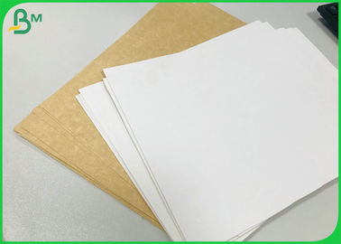 FDA Onaylı 250g 365g Beyaz Çizgili Kaplamalı kahverengi Geri Kraft Liner Kurulu Gıda Paketi için