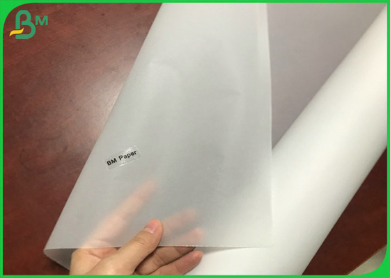 Sanatçı Çizimi için 90gsm Beyaz Saydam aydınger Kağıt Rulosu 1100mm * 50m