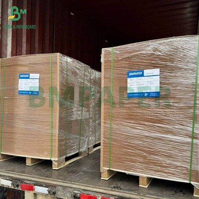 PE kaplama Tek taraflı Kahverengi Kraft Karton Öğle yemeği kutuları için büyük levhalar 400gm + 15g