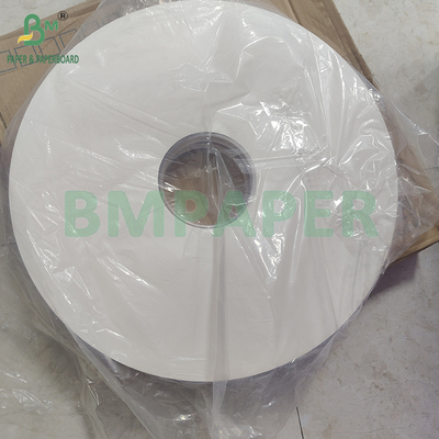 24gm 28gm basılabilir ve PE kaplamalı beyaz saman sarma kağıdı rulo 50mm 44mm