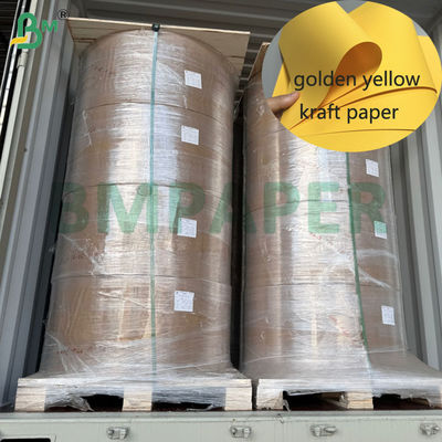 85 gram 90 gram Güçlü Dayanıklılık Altın Sarı Kraft Kağıt 70 cm 80 cm Bobin