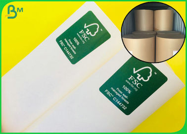 Kağıt Torba Yapımı İçin% 100 Virgin Pulp Kullanımlık Beyaz Kraft Kağıt Rulo