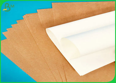40G 50G Virgin Kaplamasız Beyaz Çuval Kraft Kağıt / Kahverengi Craft Kağıt Jumbo Rulo