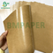 Yağ geçirmez gıda paketi kutusu Kahverengi Kraft PE kaplı kağıt rulo