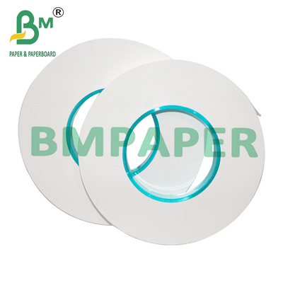 25mm x 1000m Gıda sınıfı sargılar Jumbo rulolu beyaz kağıt 28g