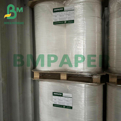 25mm x 1000m Gıda sınıfı sargılar Jumbo rulolu beyaz kağıt 28g