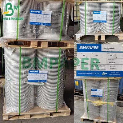 60gm Gıda Kaliteli Saman Kağıdı Özel Çizgiler Renkler Dış Kağıt 600mm 620mm Yuvarlak Geniş 76mm Çekirdek