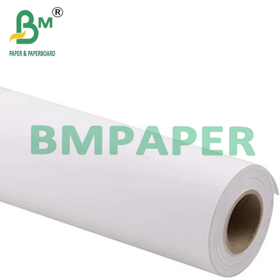 Mühendislik planlaması için 2 inç çekirdek beyaz planlama kağıdı rulo 24 &quot;x 50 Yards 80gsm