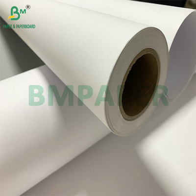 Büyük Format 24 Inch Roll Genişliği 150ft Uzunluk CAD Kağıt Bağlantı Roll Mürekkep Atışı Baskı