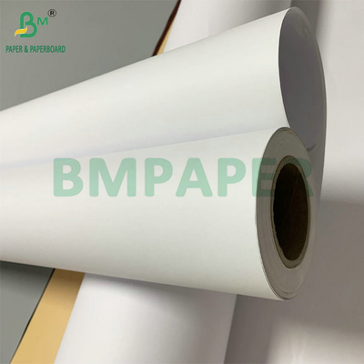 Büyük Format 24 Inch Roll Genişliği 150ft Uzunluk CAD Kağıt Bağlantı Roll Mürekkep Atışı Baskı