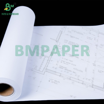 80GSM Mimarlık Çizimleri için Plotter Bond Kağıt Ruloları 841mm x 50m 2'' çekirdek