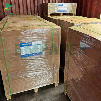PE kaplama Tek taraflı Kahverengi Kraft Karton Öğle yemeği kutuları için büyük levhalar 400gm + 15g
