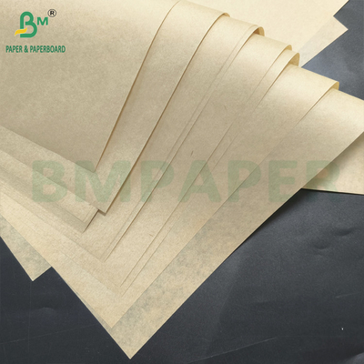 30 - 60GSM Paketleme için saf MG yarı plajlı ve beyazlatılmamış kraft kağıdı