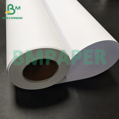 Mühendislik için 20LB Beyaz Kaplamamış CAD Tahvil Kağıdı 24&quot;*150ft rulo