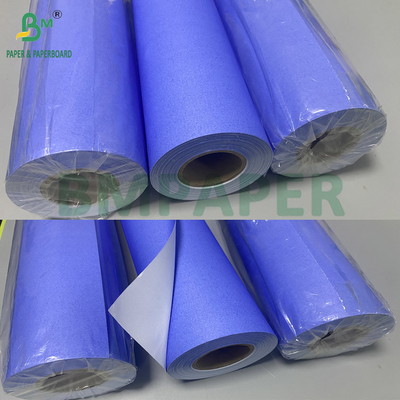 80 gram Mor Mavi Dijital Kağıt CAD Çizelge Ruloları Bir taraflı Beyaz 610mm X 50m 2 inç çekirdek