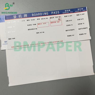 175GSM Beyaz Blank Kart Termal Kağıt İniş Kartı için Double Side Baskı