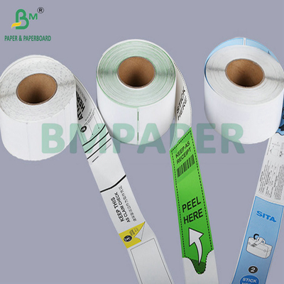 70g 80g Beyaz Katlı Termal Karton Hava Yolları Bagaj Etiketi Etiket Kağıdı