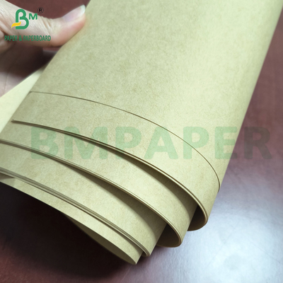 Doğal Kahverengi Kraft Market Çantası Kağıt 60lbs 70lbs Reycled Çanta Kraft