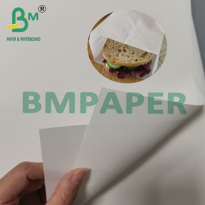 18g Kit5 Gıda sınıfı yağ geçirmez beyaz sandviç kağıdı 70 x 100 cm
