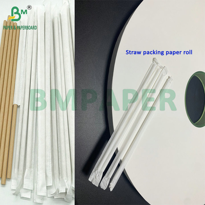 Bireysel saman ambalajı için 32 mm 24 gram beyaz kraft kağıdı