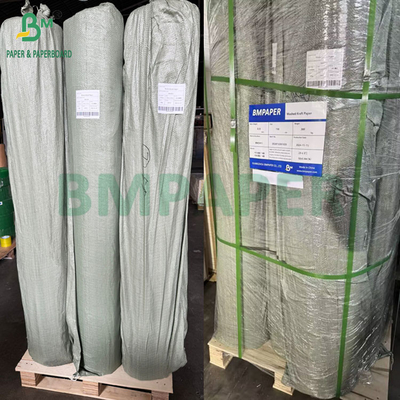 0.55mm 0.60mm Koyu kahverengi pantolon etiketleri için Kraft kağıt ruloları 150cm X 100m