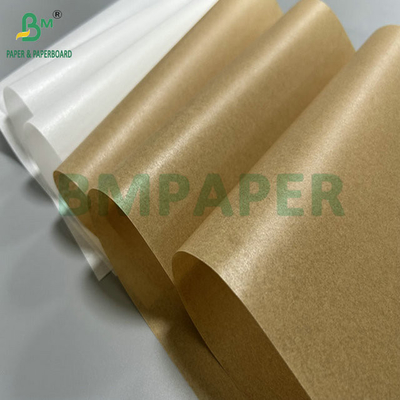 40g 50g Yapışkansız Beyaz Kahverengi Balmumuyla Kaplı Kağıt Pişirme için 12 "x 12"