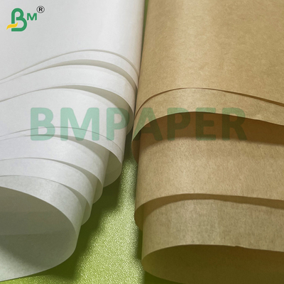 Yağlı Gıda Paketleri için 38-50gm yağ geçirmez kağıt Kahverengi ve Beyaz Seçenekler Kit 3-8, Nem Direnci Geri Dönüştürülebilir