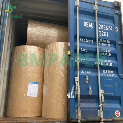 60gm Gıda Derecesi Bir Yan Parlak Kahverengi Çizgili Kraft Kağıt Rulo