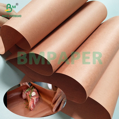 66 gram 70 gram Barbekü için kaplamamış pembe kasap kağıdı rulo 60cm*50m