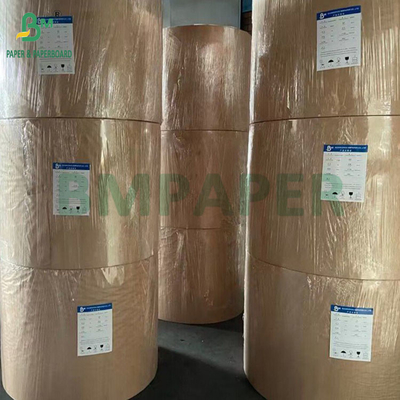 60gm Kahverengi Kraft Yağ geçirmez Kağıt Ruloları Kızarmış Gıda Paketleme Kütesi 7 Yağa dayanıklı