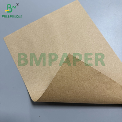 60gm Kahverengi Kraft Yağ geçirmez Kağıt Ruloları Kızarmış Gıda Paketleme Kütesi 7 Yağa dayanıklı