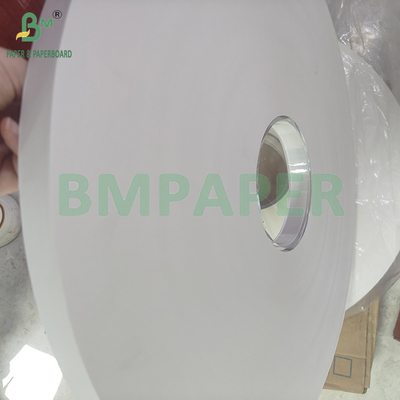 24gm 28gm basılabilir ve PE kaplamalı beyaz saman sarma kağıdı rulo 50mm 44mm