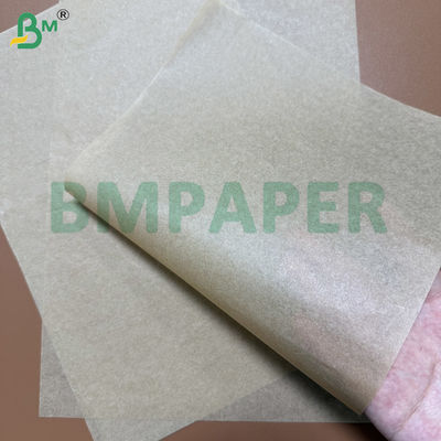 40gsm Hava Fritözü Fırın Kağıdı Çift Taraflı Silikonlu Kahverengi Kraft Özel Tabakalar / Rulolar