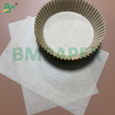 40gsm Hava Fritözü Fırın Kağıdı Çift Taraflı Silikonlu Kahverengi Kraft Özel Tabakalar / Rulolar