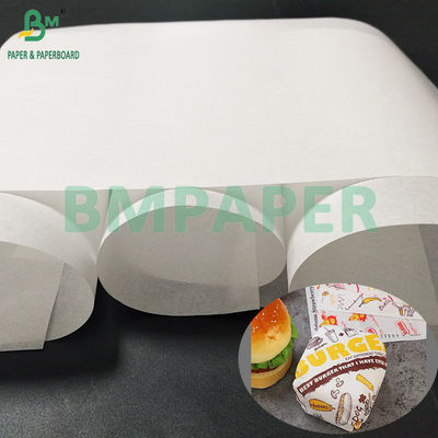40gsm Yağ Geçirmez Beyaz Pelleaglio Kağıdı Kit5 Kit7 Hamburger Paketleme İçin
