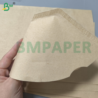 Doğal Ağartılmamış Kağıt 100g 120g Gözenekli Kırışık Kahve Kağıt Filtreleri İçin