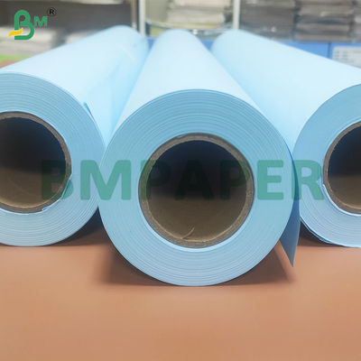 Çift taraflı Mavi 80gm Mühendislik çizimi için plan kağıdı ruloları