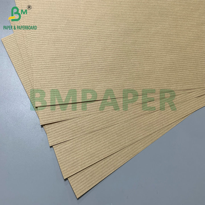 Yüksek Sertlik 50gm 60gm Çiçek Paketleri için Kahverengi Çizgili Kraft Kağıdı