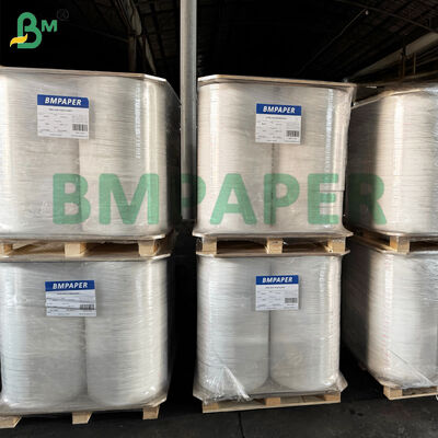 Parçalı rulolar, saman ambalajı için beyaz kraft kağıdı 24 gram 35 mm rulo