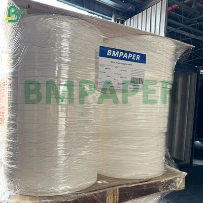 Parçalı rulolar, saman ambalajı için beyaz kraft kağıdı 24 gram 35 mm rulo