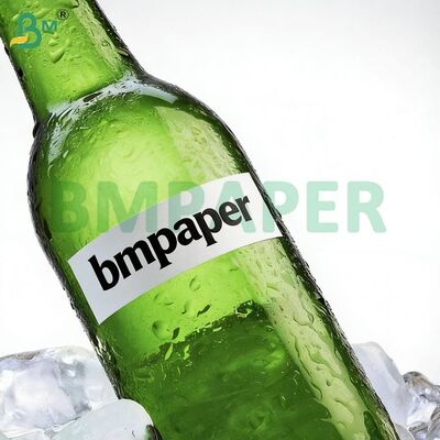 80g 90g İçecek Etiketi Ambalaj Baskısı İçin Islak Mukavemetli Etiket Kağıdı