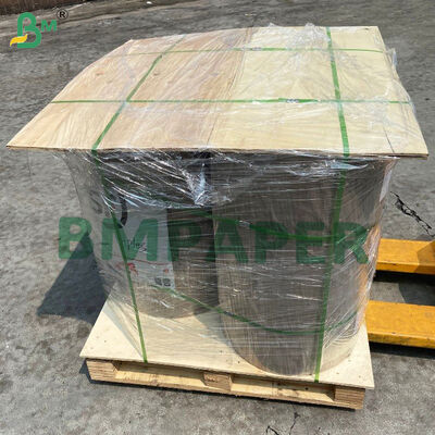 Çantalar ve zarflar için makine ile camlanmış kahverengi ribbed kraft kağıdı