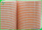 60gsm 120gsm Gıda Mürekkepleri Tek Taraflı Sırlı Kağıtlı Baskılı Gıda Sınıfı Straw Paper Roll