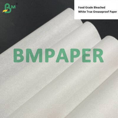 35 gsm 40 gsm Gıda sınıfı Beyaz Beyaz Gerçek Yağ geçirmez Kağıt Jumbo Rolls 365mm 295mm, KIT 3?? 5 Yağa dayanıklı