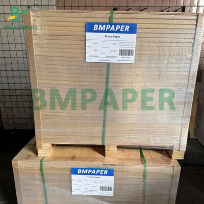 Yüksek Dayanıklılık 40GSM 60GSM Doğal Kahverengi Makineli Camlı Kuyruklu Kraft Kağıdı