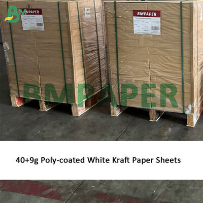 50gsm Çatal Bıçak Takımı Ambalaj Kağıdı 40g + 9g Poli-kaplamalı Beyaz Kraft Kağıt Sayfaları