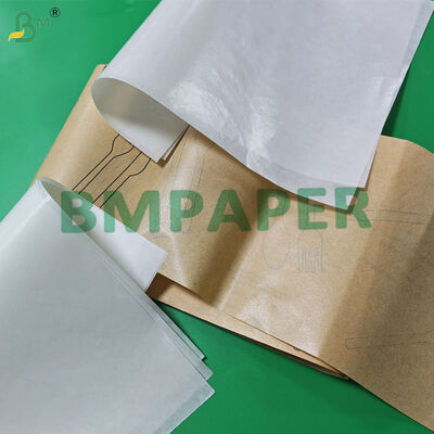 40g + 9g Poly Kaplı Beyaz Kahverengi Döşeme Kağıdı 120mm 160mm Gıda Güvenliği